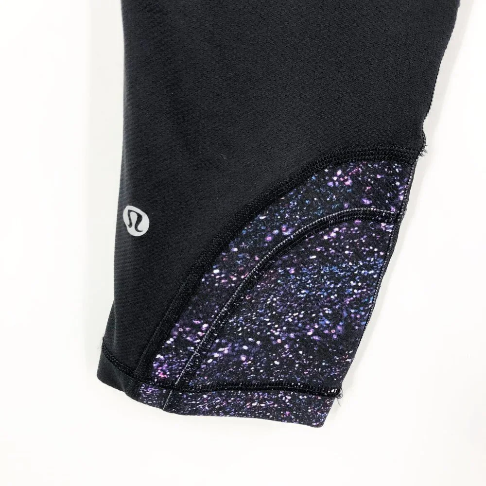 ✅ Lululemon Run‎ Inspire Crop II Mesh Leggings SIZE 4 PURPLE